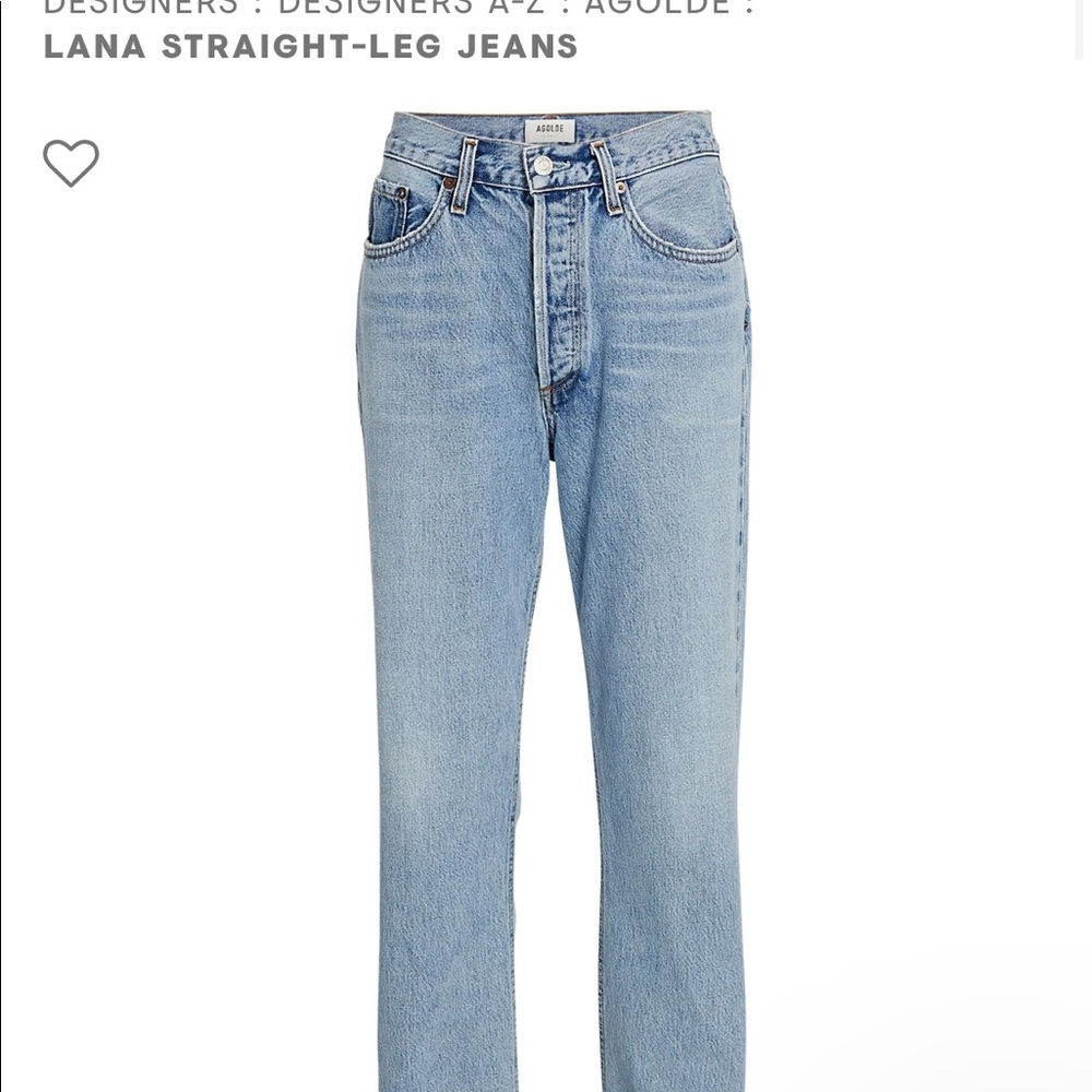 EUC Agolde Lana straight leg jeans size 28